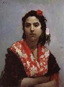 Raimundo de Madrazo y Garreta A Gypsy Germany oil painting artist